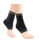 Compression Copper Infused Ankle Support Sleeve for Men & Women - Foot Pain Relief Plantar Fasciitis Sprained Ankle Achilles Tendonitis - L Size - Buy Online on GoSupps.com