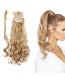 iLUU 18" Curly Wrap Around Ponytail Hair Extensions 100g Fashion Blonde Color 25# Long Curly Wavy Clip in Synthetic Hair Ponytail Hairpieces for Women Party Daily Use #25-honey blonde - Buy Online on GoSupps.com