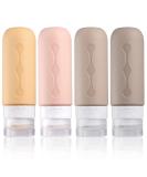 Gemice Travel Bottles for Toiletries Tsa Approved Travel Size Containers BPA Free Leak Proof Travel Tubs Refillable Liquid Travel Accessories for Cometic Shampoo and Lotion Soap Apricot - Buy Online on GoSupps.com
