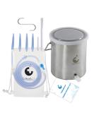 TopQuaFocus Non-Toxic Enema Bucket Kit - 2 Quart Capacity for Coffee Water & Gerson Therapy - Stainless Steel Colon Cleanse & Detox Solution - Buy Online on GoSupps.com