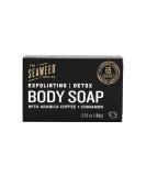 Seaweed Bath Co. Exfoliating Detox Body Soap with Arabica Coffee and Cinnamon - 3.75 oz (Pack of 1) | Natural, Organic, Vegan, Paraben-Free - Buy Online on GoSupps.com