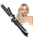 Automatic Rotating Hair Curler 28mm Curling Tongs Fast Heating Ceramic Barrel Adjustable Temperature 100-220 Timer with LCD Display Auto Off Grey - Buy Online on GoSupps.com