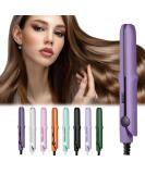 Upgraded 2-in-1 Mini Curling Wand & Flat Iron - Portable Hair Straightener for Women | Long-Lasting Travel Tool (Dark Purple - Buy Online on GoSupps.com