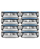 IRVY 3-Blade Razor Refills for Men - Compatible with Gillette Mach3 & Venus - 8 Lubricated Cartridge Refills - Buy Online on GoSupps.com