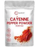 Micro Ingredients Ground Cayenne Pepper Powder Bulk, 2.5 Pounds, 40,000 Heat Units, Spicy and Filler Free, Garden Protection from Wildlife, No Gluten, No GMOs, Vegan Friendly - Buy Online on GoSupps.com