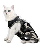 Lianzimau Katzenbody - Anti-Licking Recovery Clothing for Cats & Dogs | Soft Camouflage Pet Body Suit for Abdominal Wounds | 1 Pack - Buy Online on GoSupps.com