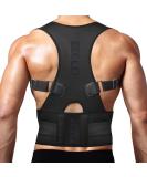 Thoracic Back Brace Posture Corrector - Magnetic Support for Neck Shoulder Upper and Lower Back Pain Relief - Adjustable Belt - X-Large (Pack of 1) - Buy Online on GoSupps.com