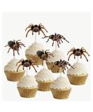 Halloween Tarantula Spiders Cupcake Toppers Party Food Decorations Sticks Picks (24 Pack) - Buy Online on GoSupps.com