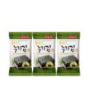 Daechun Korean Crispy Seaweed Nori Laver Snacks (4.5g x 3 Packs) 13.5g (Olive Oil & Green Tea Seasoned Laver) - Buy Online on GoSupps.com