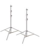 Neewer 2 Pieces Light Stand Kit  102"/260cm Stainless Steel Heavy Duty with 1/4" to 3/8" Adapter for Studio Softbox  Monolight and Other Photographic Equipment 114"/290 cm - Buy Online on GoSupps.com