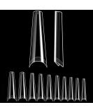 500 XXL Ballerina Tips Clear - Premium Nail Extensions for Gel & Acrylic | International Shipping - Buy Online on GoSupps.com