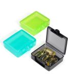 OPRET 3 pieces tablet box tablet box for on the go Pillendose Small portable pills box small tablet box for vitamins fish oil and tablets (black cyan green) - Buy Online on GoSupps.com