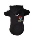 Izefia Dog Hoodie - Warm Fleece Sweatshirt for Small Dogs & Cats | Cozy Winter Clothing in Black - Buy Online on GoSupps.com
