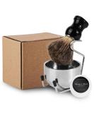 Premium Men's Wet Shaving Razor Set with Brush Holder Soap Shell & Cleaning Tools - Roof Hair Shaving Brush Gift Set for Smooth Shaves - Buy Online on GoSupps.com