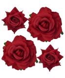 Topbuti Rose Hair Clip Flower Hairpin Rose Brooch Floral Clips 4 Pcs Fabric Rose Flowers Hair Clips Mexican Hair Flowers Pin up Headpieces for Woman Girl Wedding Party Mothers Day (2 Sizes) Red - Buy Online on GoSupps.com