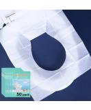 Disposable Toilet Seat Covers - 50-Pack Flushable Paper Covers for Adults & Kids - Biodegradable & Travel-Friendly - Ideal for Public Restrooms, Airplane & Camping - Buy Online on GoSupps.com