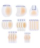 32-Piece Gel Blister Cushions & Guard Pads Set | Waterproof Hydrocolloid Bandages for Feet | Adhesive Gel Patches for Blister Relief on Fingers, Toes, Forefoot & Heel - Buy Online on GoSupps.com