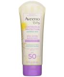 Aveeno Baby Continuous Protection Zinc Oxide Mineral Sunscreen SPF 50 - Pack of 3 (3.0 fl oz), Pack of 4 (1.0 fl oz), Pack of 12 - Best for Baby's Skin - Buy Online on GoSupps.com