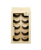 5 Pairs of Cruelty-Free 3D Mink Cat Eye False Eyelashes | Reusable Synthetic Fiber Natural Lashes - Handmade Quality - Buy Online on GoSupps.com