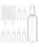 UooTach 8 x 100ml Portable Spray Bottles - Atomizer with Labels & 2 Horses for Perfume Oils Disinfection - Travel-Friendly Refilling Solution - Buy Online on GoSupps.com