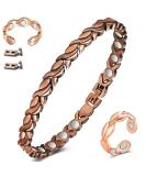 Cigmag Lymphatic Drainage Copper for Women - Ultra Strength Magnet, 99% Pure Copper, Adjustable Tool - Gift Box - Fishtail Design - Buy Online on GoSupps.com