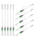 THKFISH Bullet-Weights Carolina Ready Rigs - Pre-Rigged 1/5oz, 1/4oz, 3/8oz Fishing Weights - Color A - Pack of 10 - Buy Online on GoSupps.com