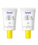 Supergoop! Mineral Sheerscreen SPF 30 PA+++ - Pack of 2 - 100% Mineral Broad Spectrum Sunscreen & Primer - Satin Finish for All Skin Types - International Shipping Available - Buy Online on GoSupps.com