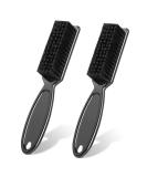 Barber Fade Brush Set - 2-Piece Cleaning Brush Kit for Clipper Blades and Haircut Tools - Professional Barbers Supplies - Buy Online on GoSupps.com