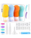 Silicone Travel Bottles Set - 100ml 17-Piece TSA Approved Leak-Proof Shampoo & Lotion Containers - BPA-Free Travel Accessories - Buy Online on GoSupps.com