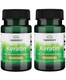 Swanson Keratin Supplement - Promotes Healthy Joints, Hair, Skin & Nails - 60 Capsules x 50mg (2 Pack) - Buy Online on GoSupps.com