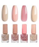 Nail Polish Set - Nude Nail Varnish - 4PCS Quick Dry Nude Pink Nail Varnish - Long Lasting French Manicure Nail Polish - Nail Starter Kit 2024 Spring Serise Gift for Woman - No Need Cure 4pcs 2 - Buy Online on GoSupps.com