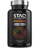 STAQ Performer Premium Brain Supplement - Boost Focus Energy & Memory - 90 Veg Capsules - No Fillers Recommended by Professionals & Active 60 - Buy Online on GoSupps.com
