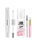 Buy Eyelash Serum & Shampoo Set - Safe & Effective Formula for Longer Lashes | 160ml Eyelash Cleaner with Brush & Mascara Rod - International Shipping Available - Buy Online on GoSupps.com