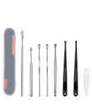 Felicey 8 Pcs Ear Pick Ear Curette Cleaner Kit with Storage Box and Cleaning Brush - Silver | Ear Wax Removal Tool Set - Buy Online on GoSupps.com