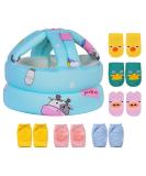 Umtiti Baby Adjustable Helmet with Knee Pads, Socks | Cute Cow Design | Ideal for Crawling and Learning to Walk - Buy Online on GoSupps.com