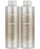 Joico Blonde Life Brightening Shampoo & Conditioner - Sulfate-Free for Blonde Hair | Monoi & Tamanu Oil | 33.8oz (Pack of 2) - Buy Online on GoSupps.com