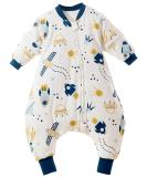 Chilsuessy Baby Sleeping Bag with Feet 1.5 Tog | 100% Cotton | Removable Sleeves | Anti Kick | Infant Toddler Wearable Blanket | Spaceship Design | 90/3-4 years - Buy Online on GoSupps.com