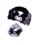 Kawaii Kitty Hair Band and Hair Tie Set - Coral Fleece Head Wraps for Girls and Women - Cute Cartoon Hair Accessories - 2pcs - Buy Online on GoSupps.com