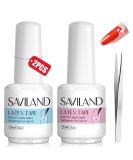 Saviland Liquid Nail Latex Set - 2PCs Peel Off Nail Tape & Skin Barrier | Nail Art Gel Polish Protector for DIY & Salon - Buy Online on GoSupps.com