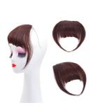 Clip in Bangs One Piece Ponytail - 100% Remy Human Hair for Women & Girls | French Bangs in Dark Brown - Buy Online on GoSupps.com