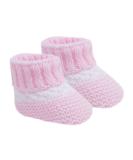 Soft Touch Newborn Baby Booties - Knitted Unisex Mesh Bootees 0-3 Months (Pink) - Buy Online on GoSupps.com
