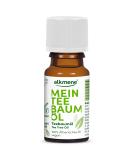 Alkmen 100% Pure Tea Tree Oil 10ml - Vegan Climate-Neutral Essential Oil for Skin & Hair - Natural Cleaning Solution - Buy Online on GoSupps.com
