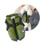 Oncpcare Warm Dog Coat with Harness for Small Dogs & Cats - Winter Jacket for Puppies - Size S Green - Buy Online on GoSupps.com