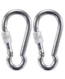 PROND Locking Carabiners, Heavy Duty Carabiner, 316 Stainless Steel Screw Lock Carabiner Hooks A Silver - 2PCS - Buy Online on GoSupps.com