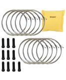 Xmomx 10 pcs 2100mm Shift Cable Derailleur Stainless Steel + 10 Black Alloy Cable Caps for MTB/Road Bike - Buy Online on GoSupps.com