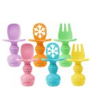 Pandaear 6 Pack Silicone Baby Cutlery Set | Baby Led Weaning Fork & Spoon | Perfect for 4 Months+ | Safe & Easy Dining Accessories - Buy Online on GoSupps.com