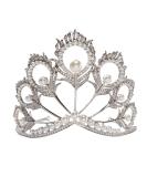 SNUOY Pearl Rhinestone Tiara - Elegant Pageant Queen Crown for Wedding Hair Jewelry - Buy Online on GoSupps.com