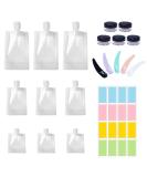 OUFAN 20 Pack Refillable Makeup Container Set | Travel-size Toiletries TSA-Approved Pouches | Stand-Up Design for Shampoo, Conditioner, Lotion, Soap, Liquids - Buy Online on GoSupps.com