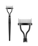 DUcare Eyelash Comb & Eyebrow Brush with Cover | Arc Designed Mascara Applicator and Definer - Black Folding Cosmetic Tool - Buy Online on GoSupps.com