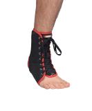 Maxar Canvas Ankle Brace - Large Black with Red Trim | Comfortable & Durable Support for Every Step - Buy Online on GoSupps.com